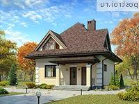 G-100-2P проект одноэтажного коттеджа из пенобетона с мансардой размером 10 на 10