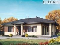 G-102-1P проект одноэтажного коттеджа из пенобетона размером 15 на 12