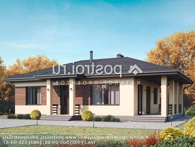 G-102-1P проект одноэтажного коттеджа из пенобетона размером 15 на 12