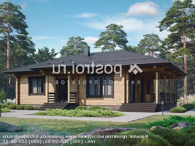 G-103-1D проект одноэтажного деревянного коттеджа из бруса размером 11 на 12