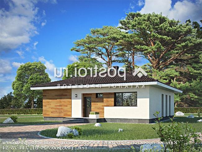 G-111-1P проект одноэтажного коттеджа из пенобетона размером 12 на 12 