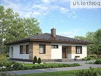 G-111-2P проект одноэтажного коттеджа из пенобетона размером 12 на 12 