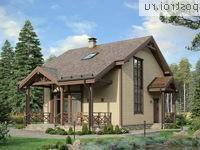 G-112-1S проект одноэтажного каркасного коттеджа с мансардой размером 8 на 11 