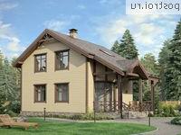 G-112-1S проект одноэтажного каркасного коттеджа с мансардой размером 8 на 11 