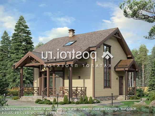 G-112-1S проект одноэтажного каркасного коттеджа с мансардой размером 8 на 11 