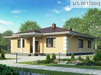 G-121-1P проект одноэтажного коттеджа из газобетона размером 12 на 12