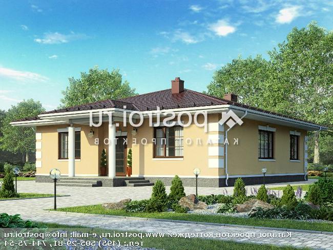 G-121-1P проект одноэтажного коттеджа из газобетона размером 12 на 12