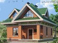 G-124-1P проект одноэтажного коттеджа из газобетона с мансардой размером 10 на 9