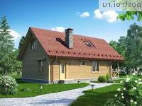 G-127-1D проект одноэтажного деревянного коттеджа из бруса с мансардой размером 7 на 13 