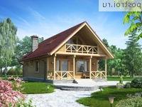 G-127-1D проект одноэтажного деревянного коттеджа из бруса с мансардой размером 7 на 13 