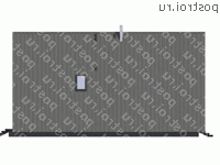 G-127-1S проект одноэтажного каркасного коттеджа с мансардой размером 16 на 9  - вид слева
