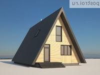 G-127-1S проект одноэтажного каркасного коттеджа с мансардой размером 16 на 9 