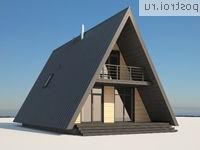 G-127-1S проект одноэтажного каркасного коттеджа с мансардой размером 16 на 9 