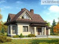 G-130-2P проект одноэтажного дома из газобетона с мансардой и гаражом размером 9 на 10 