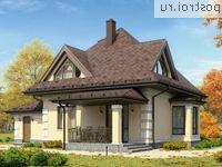 G-130-2P проект одноэтажного дома из газобетона с мансардой и гаражом размером 9 на 10 