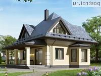 G-134-2P проект одноэтажного дома из газобетона с мансардой размером 10 на 9