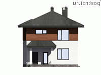 G-139-1P проект двухэтажного дома из газобетона размером 9 на 10  - вид спереди