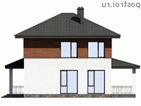 G-139-1P проект двухэтажного дома из газобетона размером 9 на 10  - вид слева