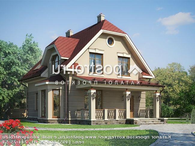 G-141-1P проект одноэтажного дома из газобетона с мансардой размером 10 на 8 