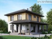 G-143-1P проект двухэтажного дома из газобетона размером 10 на 10 