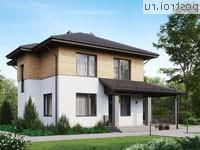 G-143-1P проект двухэтажного дома из газобетона размером 10 на 10 