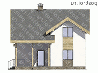 G-144-1K проект двухэтажного дома из кирпича размером 11 на 13 - вид слева