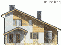 G-149-1P проект одноэтажного дома из газобетона с мансардой размером 13 на 12 - вид спереди