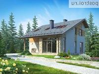 G-149-1P проект одноэтажного дома из газобетона с мансардой размером 13 на 12