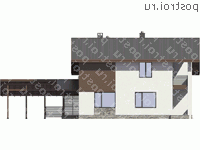 G-150-1P проект одноэтажного дома из газобетона с мансардой и гаражом размером 9 на 12 - вид слева G-150-1P проект одноэтажного дома из газобетона с мансардой и гаражом размером 9 на 12 - вид слева