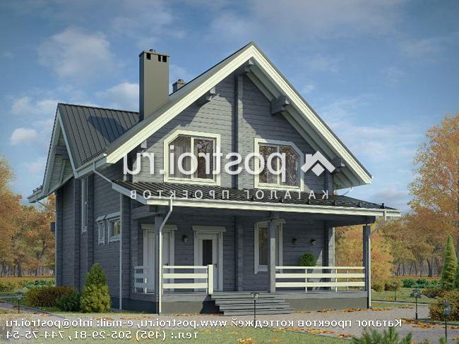 G-152-1D проект одноэтажного деревянного коттеджа из бруса с мансардой размером 13 на 8 