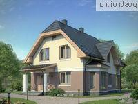 G-152-1P проект одноэтажного коттеджа из пеноблоков с мансардой размером 14 на 10 