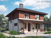 G-164-1P проект двухэтажного дома из пеноблоков размером 10 на 11