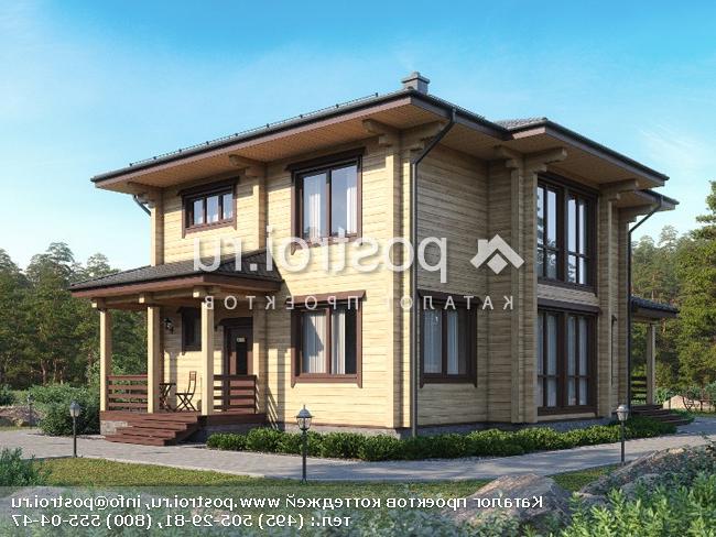 G-171-1D проект двухэтажного деревянного дома из бруса размером 10 на 11 