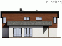 G-182-2P проект двухэтажного дома из пеноблоков размером 16 на 11 - вид справа