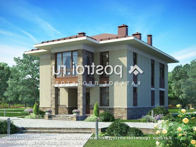 G-185-1P проект двухэтажного дома из пеноблоков размером 14 на 12 