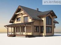 G-189-1D проект одноэтажного деревянного дома из бруса с мансардой размером 11 на 12