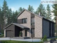 G-189-1P проект двухэтажного дома из пеноблоков с гаражом размером 13 на 11