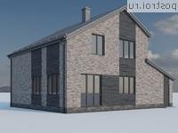 G-189-1P проект двухэтажного дома из пеноблоков с гаражом размером 13 на 11