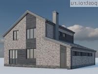 G-189-1P проект двухэтажного дома из пеноблоков с гаражом размером 13 на 11