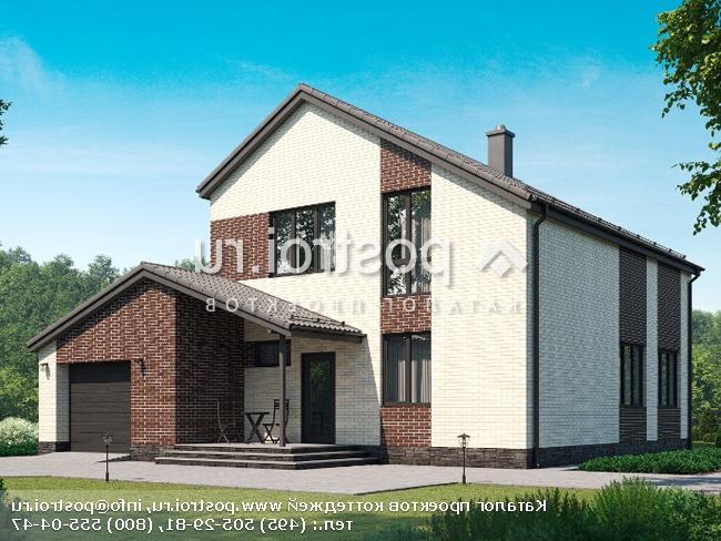 G-189-2P проект двухэтажного дома из пеноблоков с гаражом размером 13 на 13 G-189-2P проект двухэтажного дома из пеноблоков с гаражом размером 13 на 13