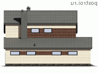 G-189-2P проект двухэтажного дома из пеноблоков с гаражом размером 13 на 13 - вид справа G-189-2P проект двухэтажного дома из пеноблоков с гаражом размером 13 на 13 - вид справа