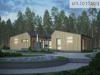 G-197-1K проект одноэтажного коттеджа из кирпича размером 14 на 18