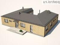 G-197-1K проект одноэтажного коттеджа из кирпича размером 14 на 18