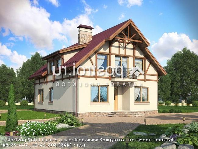 G-202-1P проект одноэтажного дома из пенобетона с мансардой размером 13 на 9 