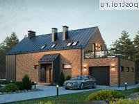 G-217-1P проект двухэтажного дома из пенобетона с гаражом размером 21 на 11