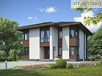 G-221-1P проект двухэтажного коттеджа из газобетона размером 14 на 13 