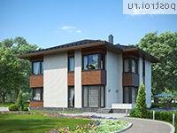 G-221-1P проект двухэтажного коттеджа из газобетона размером 14 на 13 