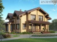 G-224-1D проект двухэтажного деревянного коттеджа из бруса размером 10 на 12 