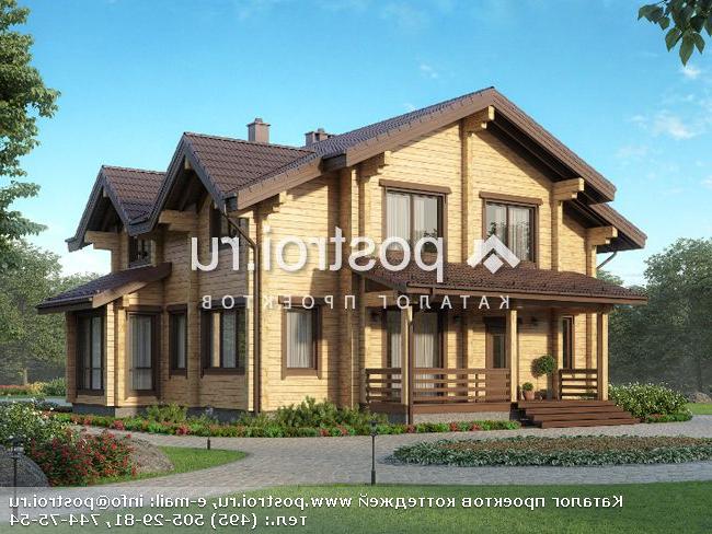 G-224-1D проект двухэтажного деревянного коттеджа из бруса размером 10 на 12 