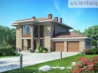 G-228-1P проект двухэтажного коттеджа из газобетона с гаражом размером 14 на 19 